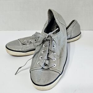 Women's Sz 10 Silver Sparkle Keds